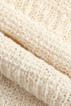 SWAYING/KNIT striped diagonal sleeve bottoming shirt SW23AW1T14 white